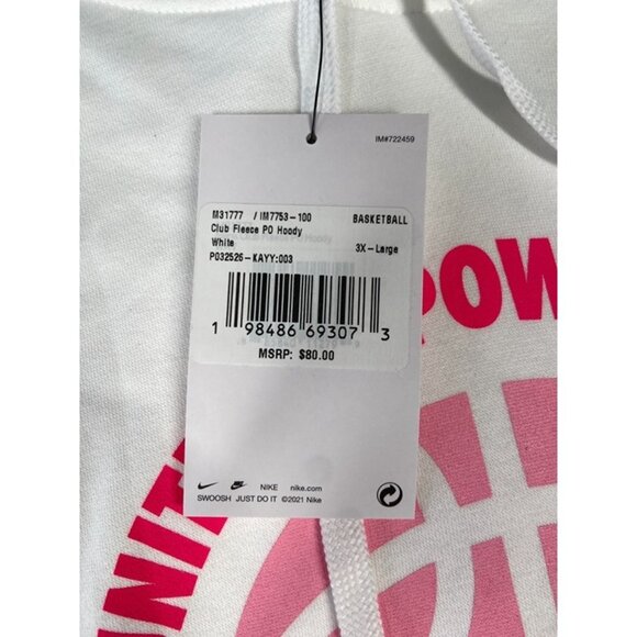 Nike Air Kay Yow PLAY4KAY Team Hoodie Unreleased Size 3XL Men White IM7753-100 - Picture 5 of 5